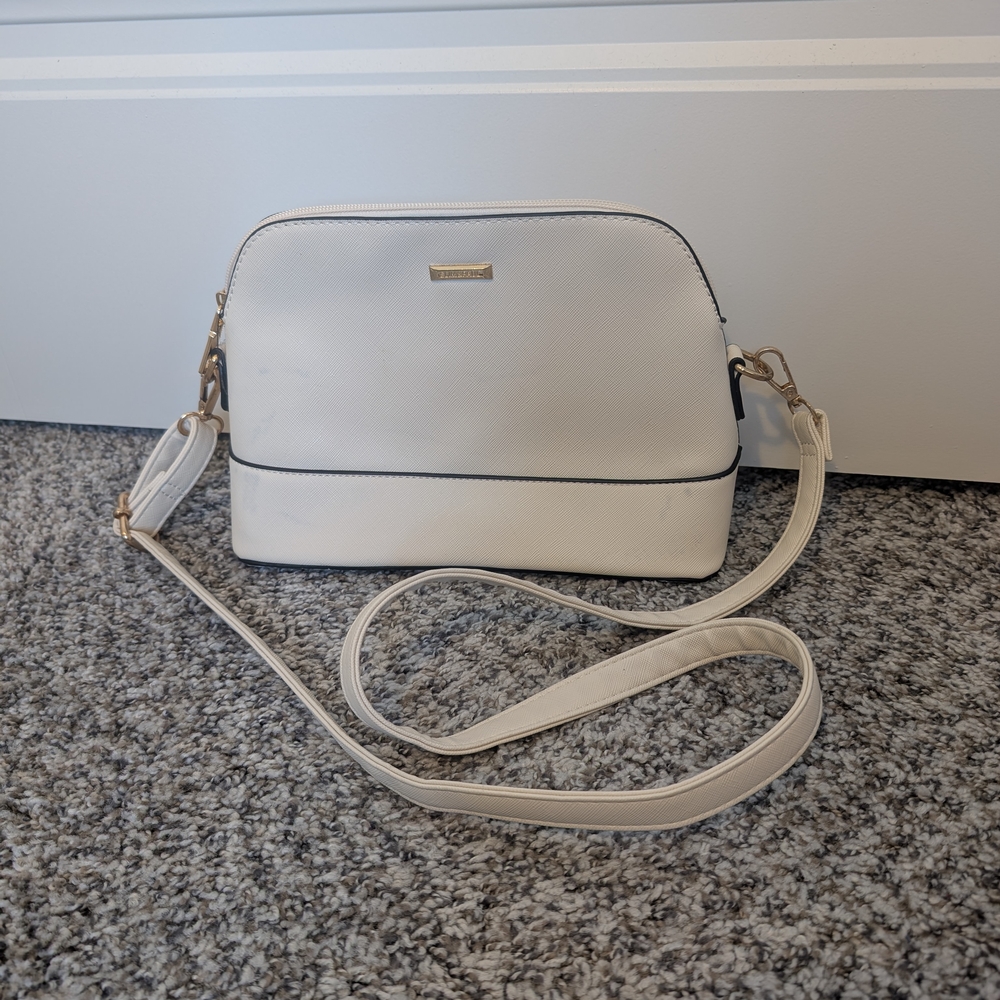 Elim & Paul Cream Crossbody Bag with Adjustable Strap